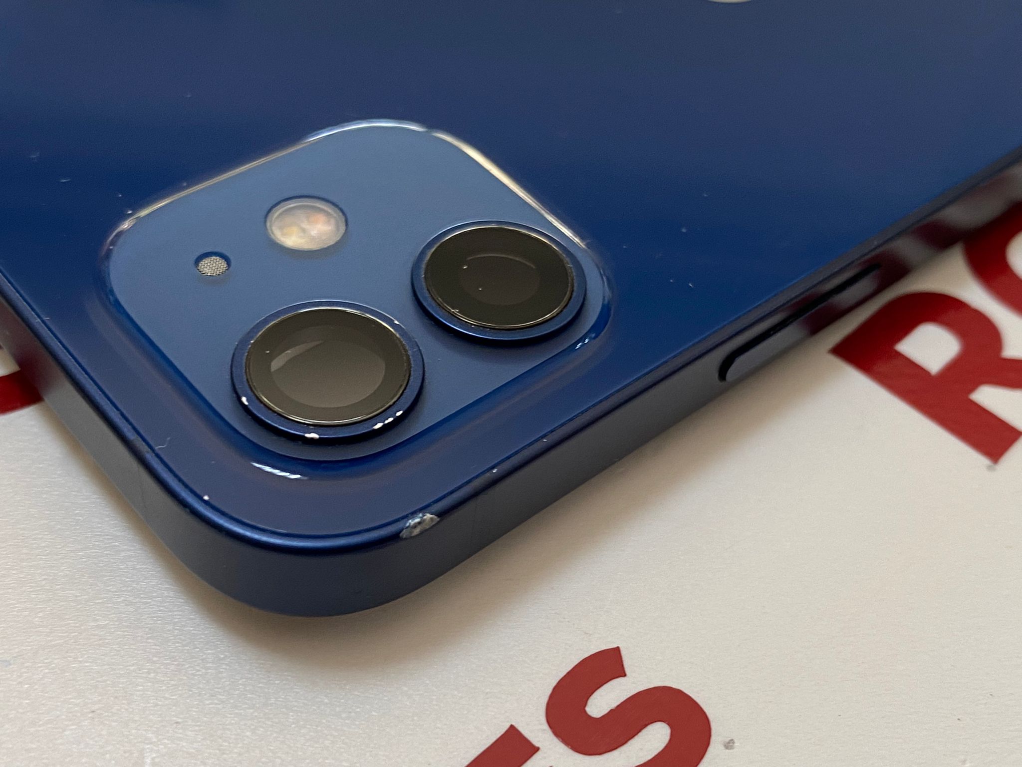 Iphone 12 carcasa azul chasis trasero completo + batería + componentes -  RGM Móviles
